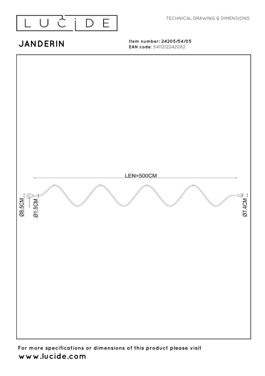 Настенный светильник Lucide Janderin 24205/54/05