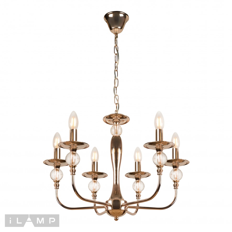 Подвесная люстра iLamp Aura 1030-6GD