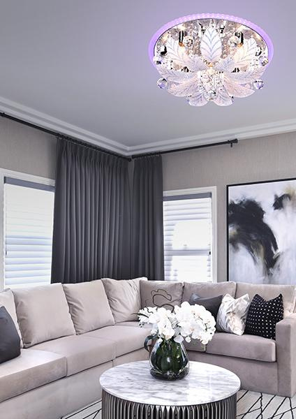 Потолочный светильник Eurosvet Seattle 80111/8 хром/синий+красный+фиолетовый