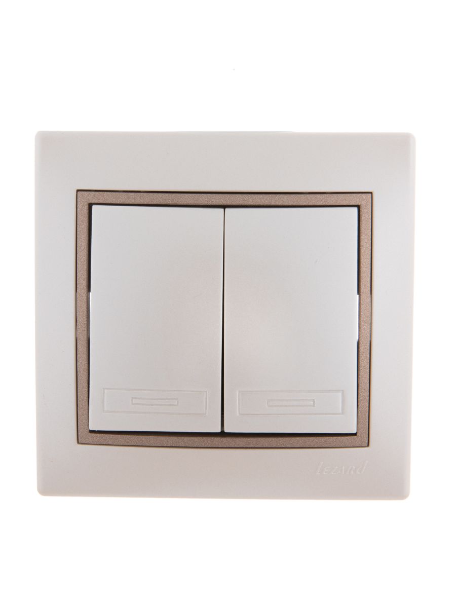 Выключатель двойной Lezard Mira 701-3031-101