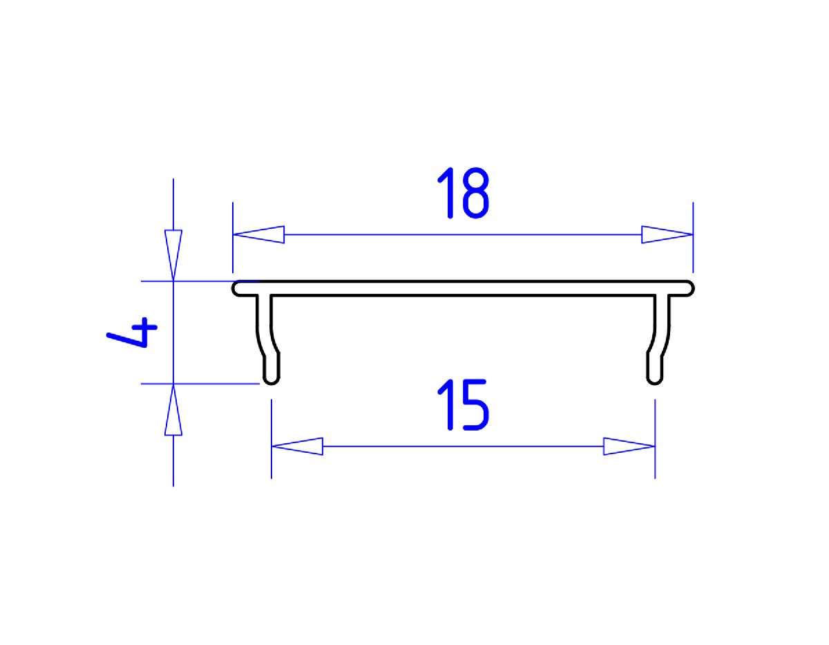 Алюминиевый накладной профиль Ambrella Light Alum Profile GP1600AL