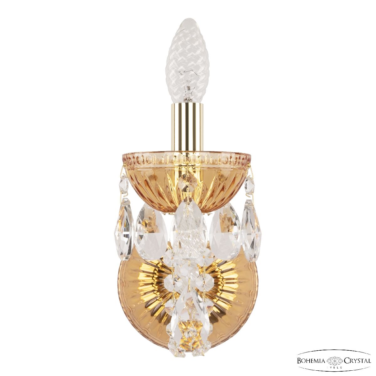 Бра Bohemia Ivele Crystal 5402B/1/141 G Amber/M-1G