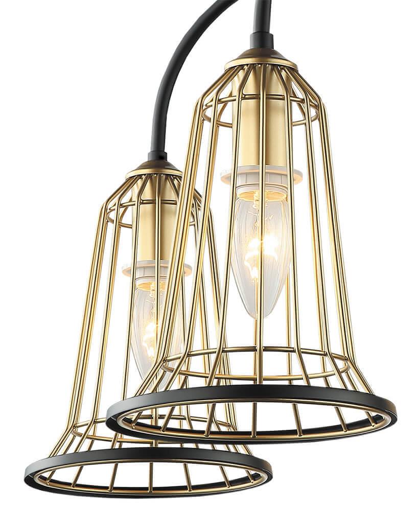 Подвесная люстра Lumien Hall Вейлер 4018/3P-BK-GD