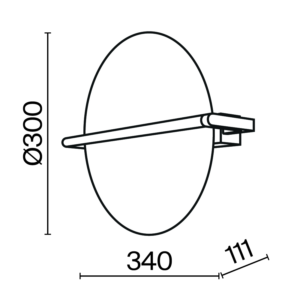 Настенный светильник Maytoni Mira MOD279WL-L14G3K