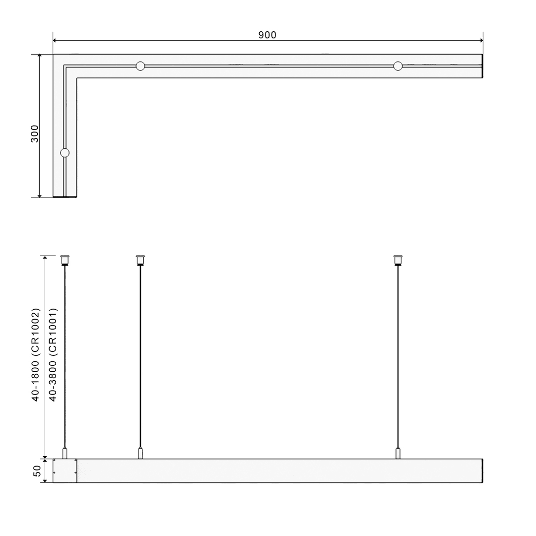 Подвесной светильник DesignLed L-Type-5050-0903-32-NW 004914