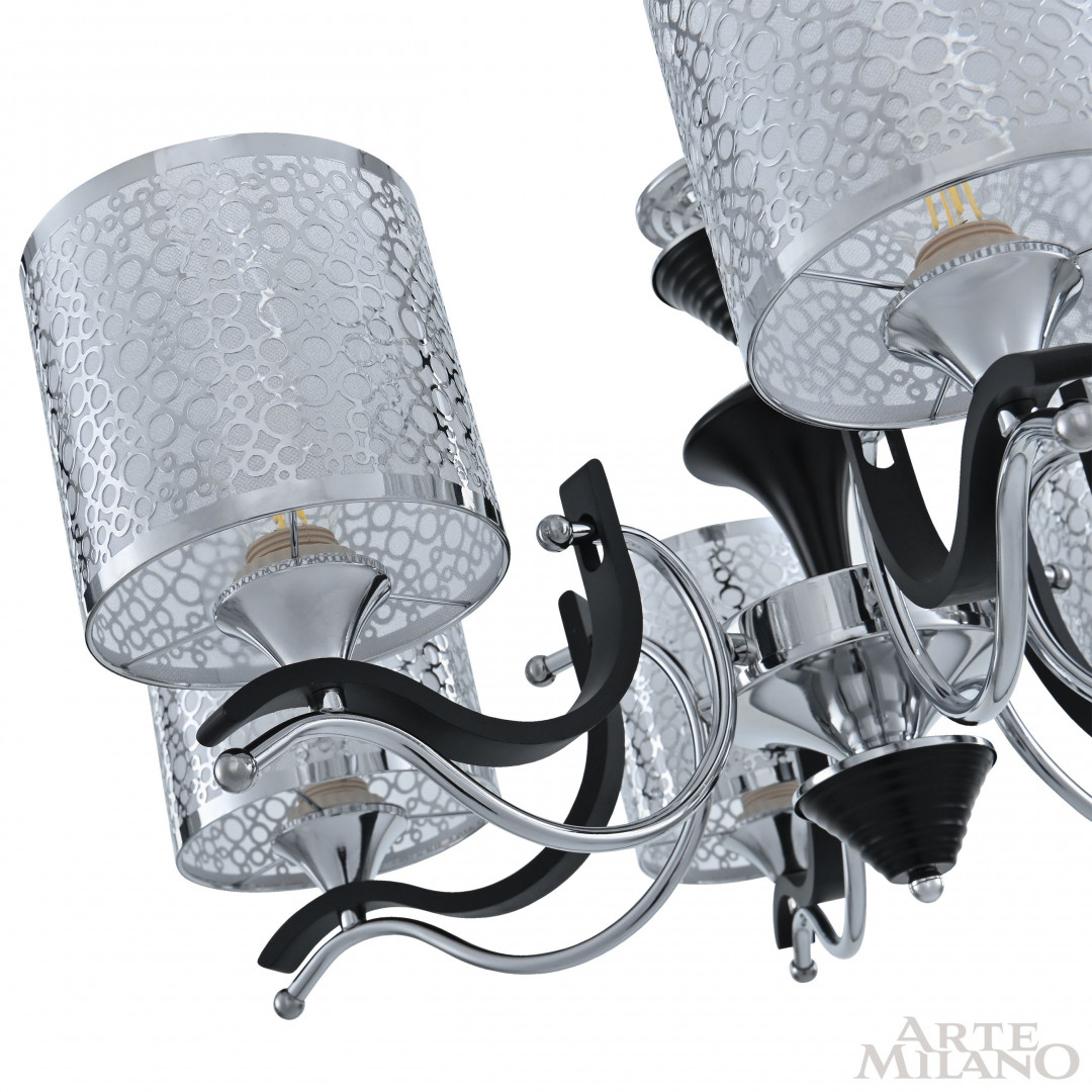 Подвесная люстра Arte Milano Florentia-6787 306787/6 Bk/Ni