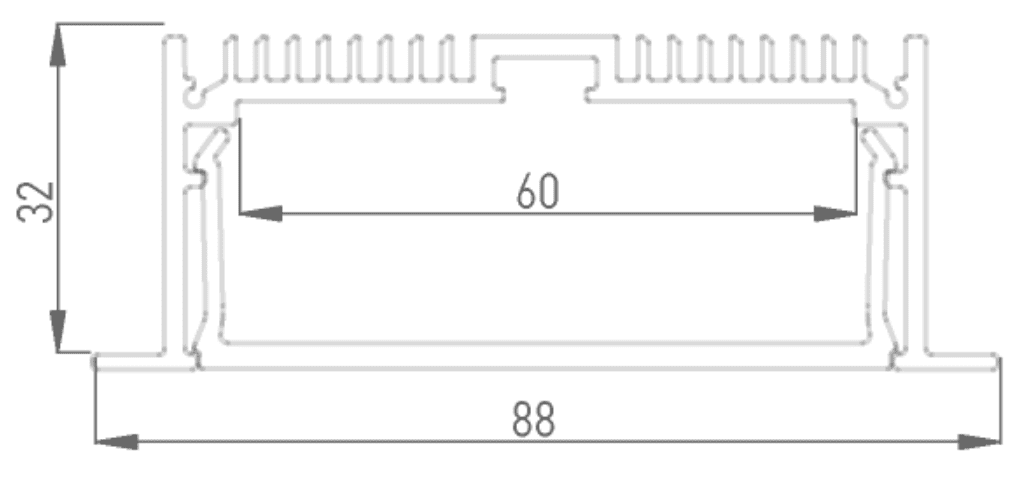 Профиль алюминиевый DesignLed LE.8832 001080