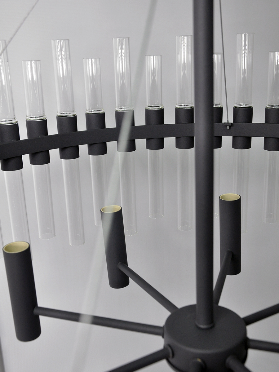 Люстра на штанге Elvan LU-39234/8-E14-BlCl