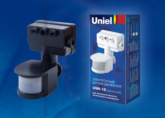 Датчик движения (02638) Uniel USN-09-270R-1200W-3LUX-12M-0,6-1,5m/s-WH