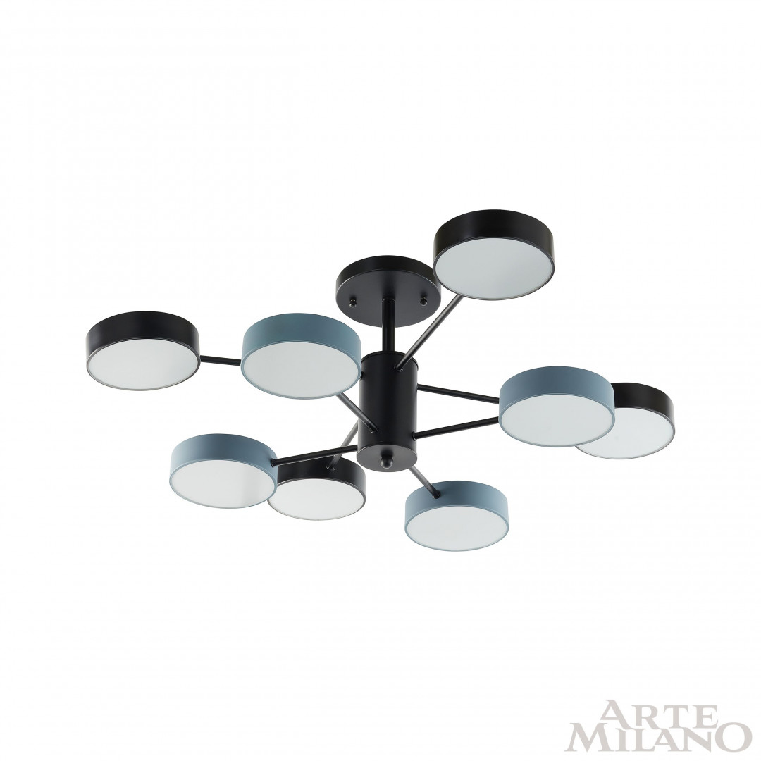 Люстра на штанге Arte Milano Ferrara 250906/8B Bk/Gr