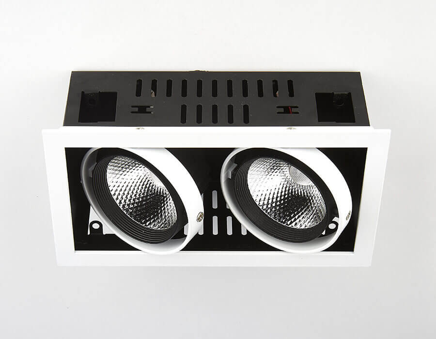 Встраиваемый светильник Ambrella Light T812 BK/CH 2*12W 4200K