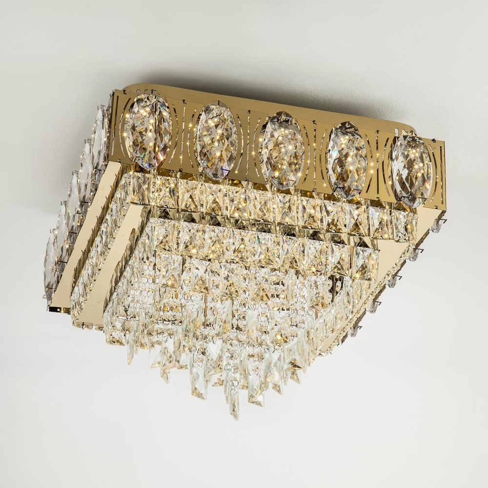 Потолочная люстра LED4U L9438-500-500 GD с УД