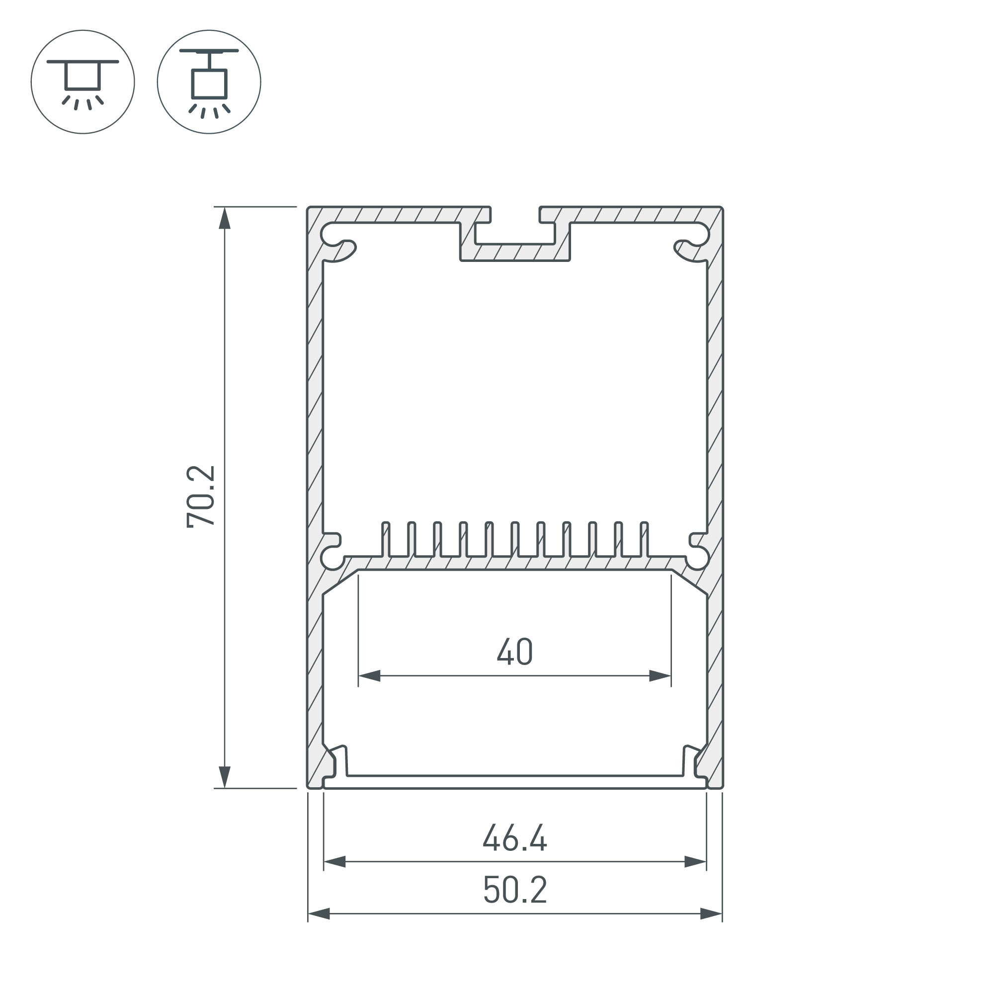 Профиль Arlight ARH-LINE-5070-2000 ANOD 031669