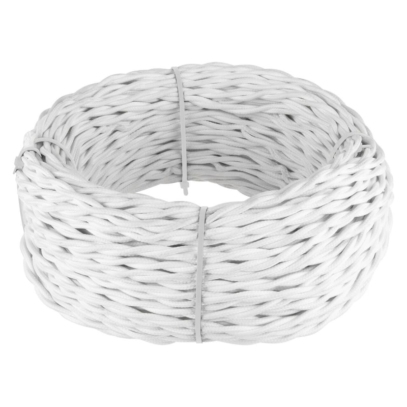 Ретро кабель Werkel витой двухжильный 1,5 мм белый a050778 W6452501 4690389165702