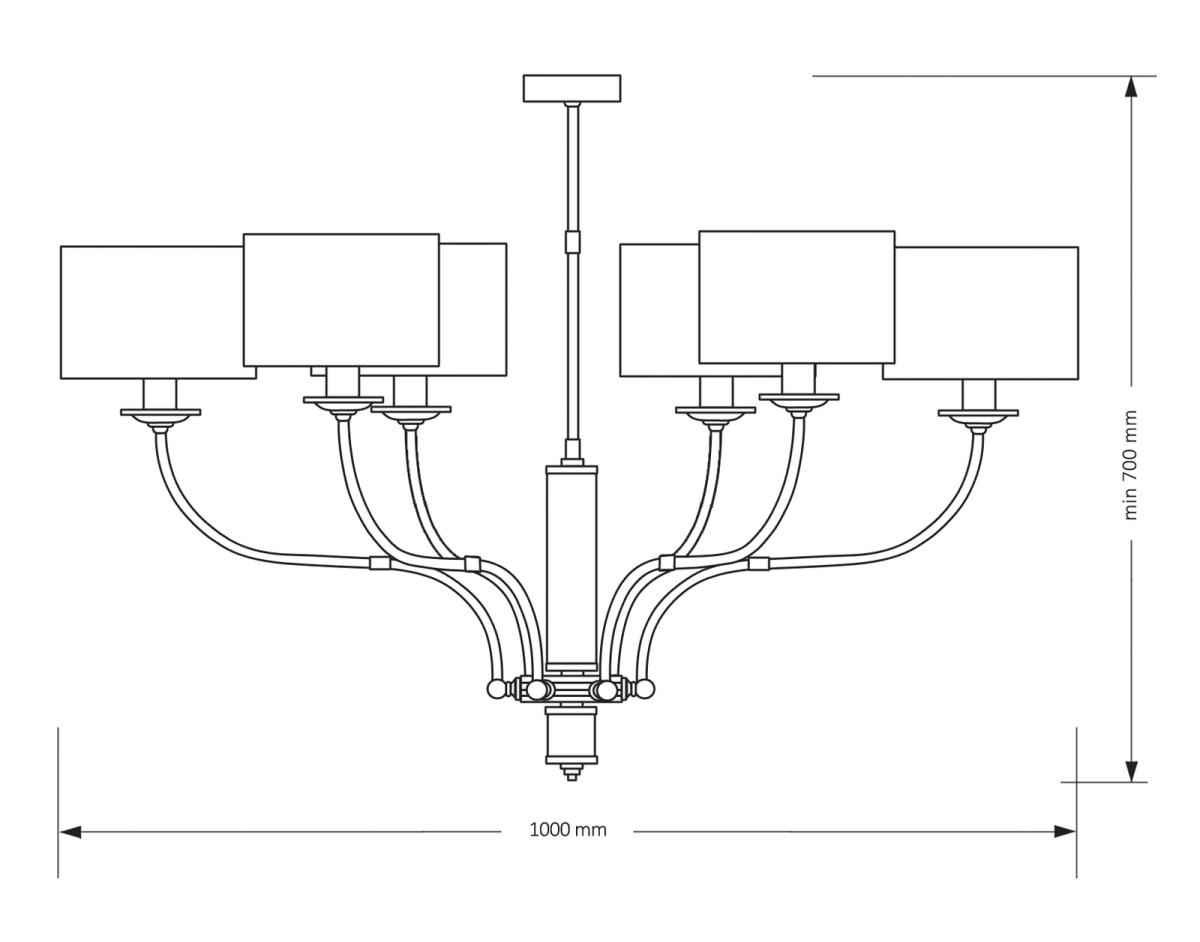 Люстра на штанге Kutek Mood Masimo MAS-ZW-6 (T)
