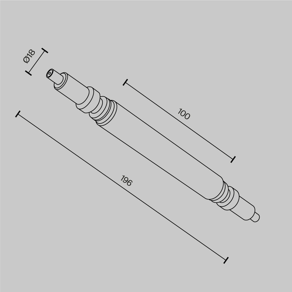 Прямой коннектор для штанговой системы Maytoni Axity CA004RC-BS