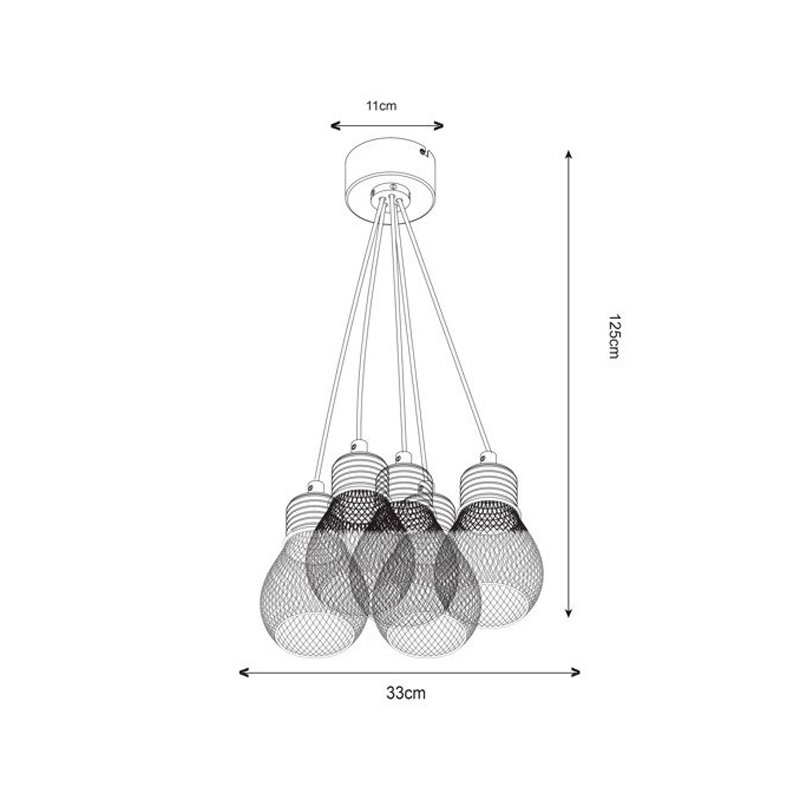 Подвесная люстра Zumaline JIL P16130A-5