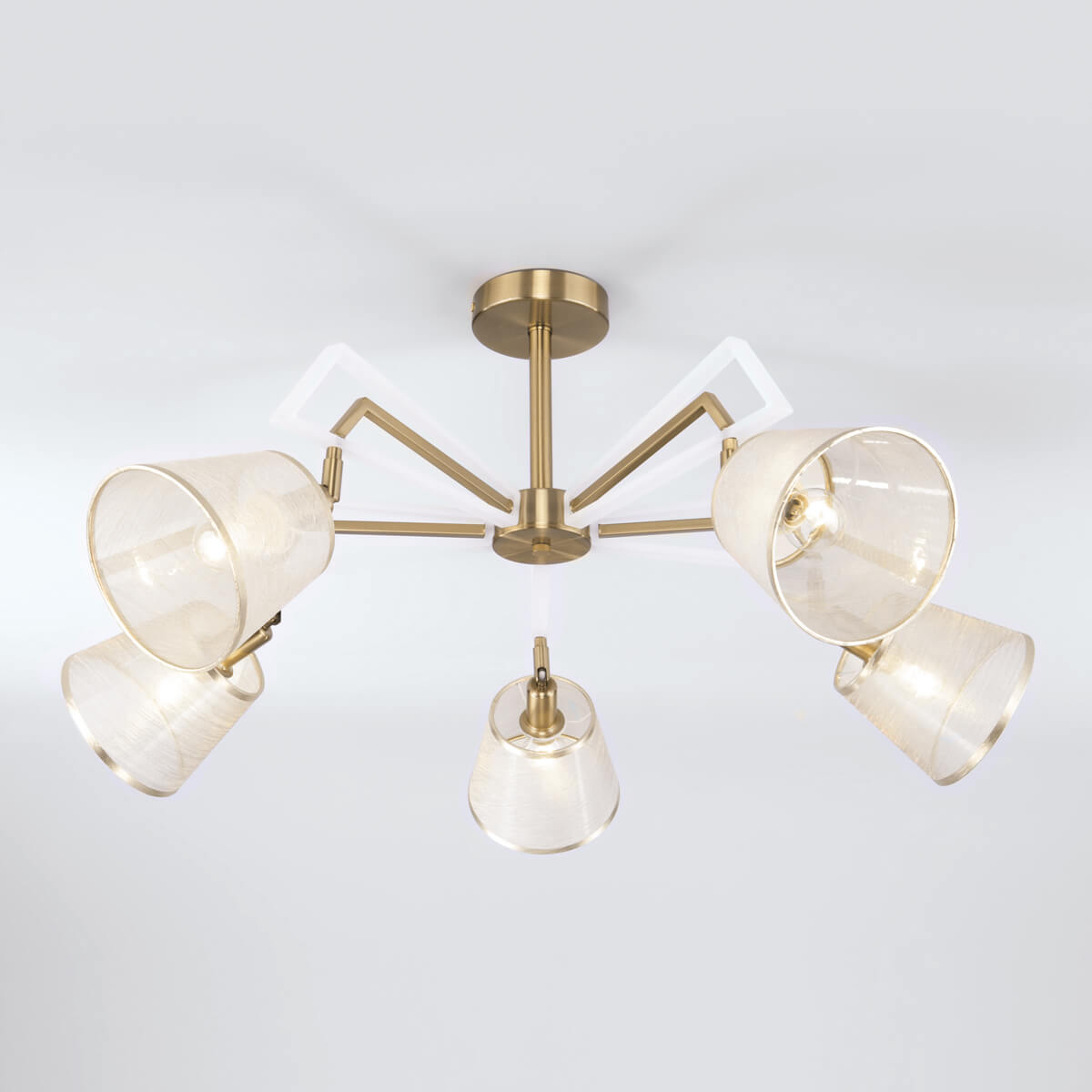 Потолочная люстра Eurosvet Alicante 60082/5 золотая бронза