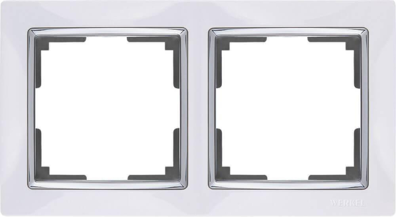 Рамка Werkel Snabb на 2 поста белая WL03-Frame-02-white 4690389046117