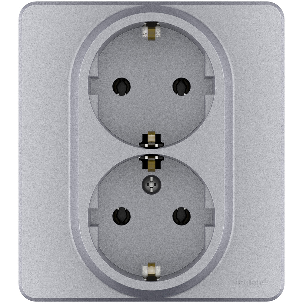Розетка двойная с/з Legrand Inspiria 673752