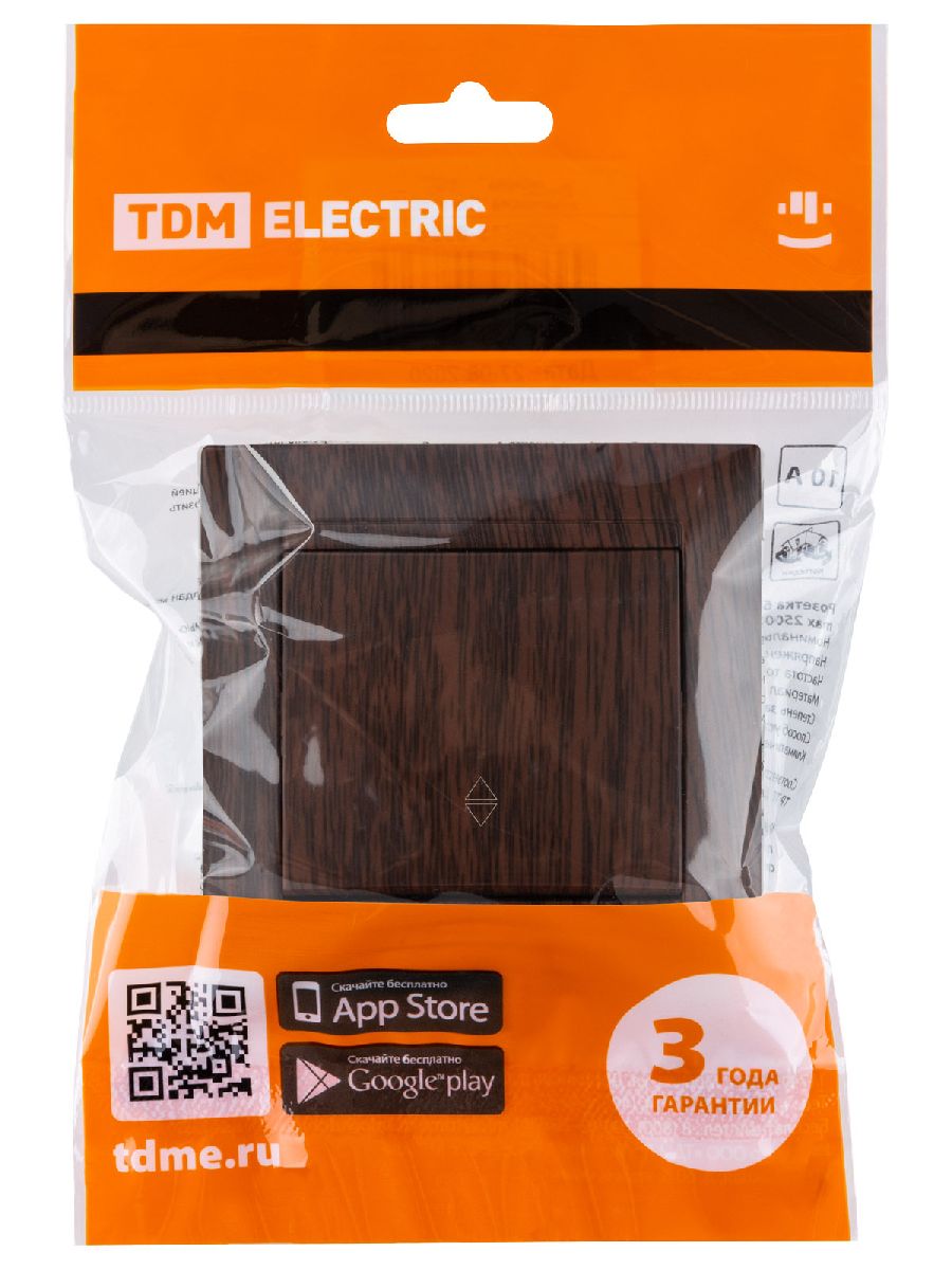 Выключатель одноклавишный на 2 направления Лама TDM Electric SQ1815-0406