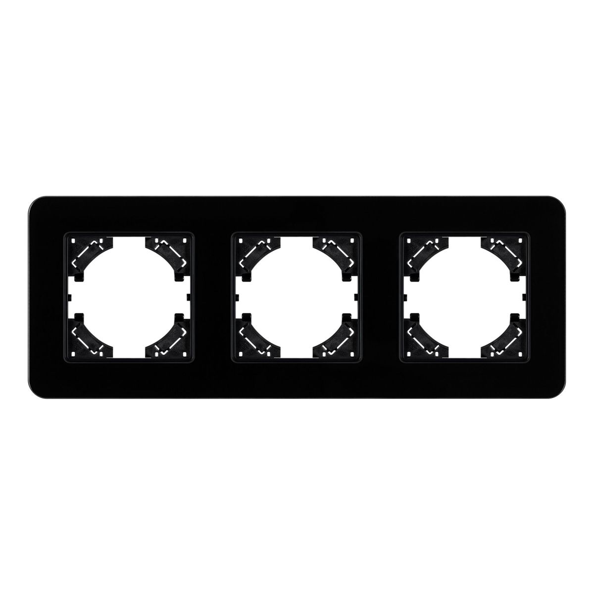 Рамка на 3 поста стеклянная Arlight FRM-OMALI-GS-3-BK 049697