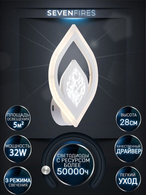 Бра Seven Fires Dzhena SF5050/2W-WT