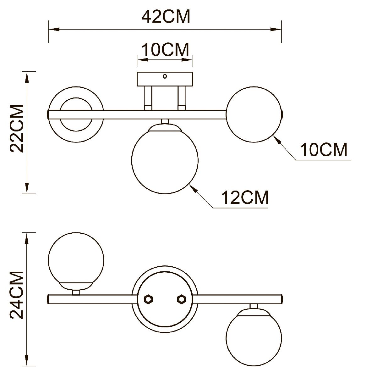 Потолочная люстра Arte Lamp Gemini A2243PL-3PB