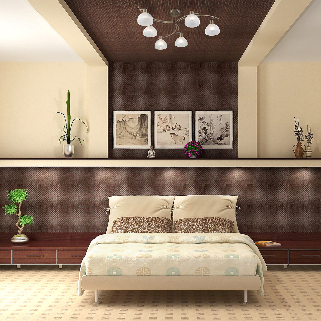 Потолочная люстра Eurosvet Alta 30141/6 античная бронза