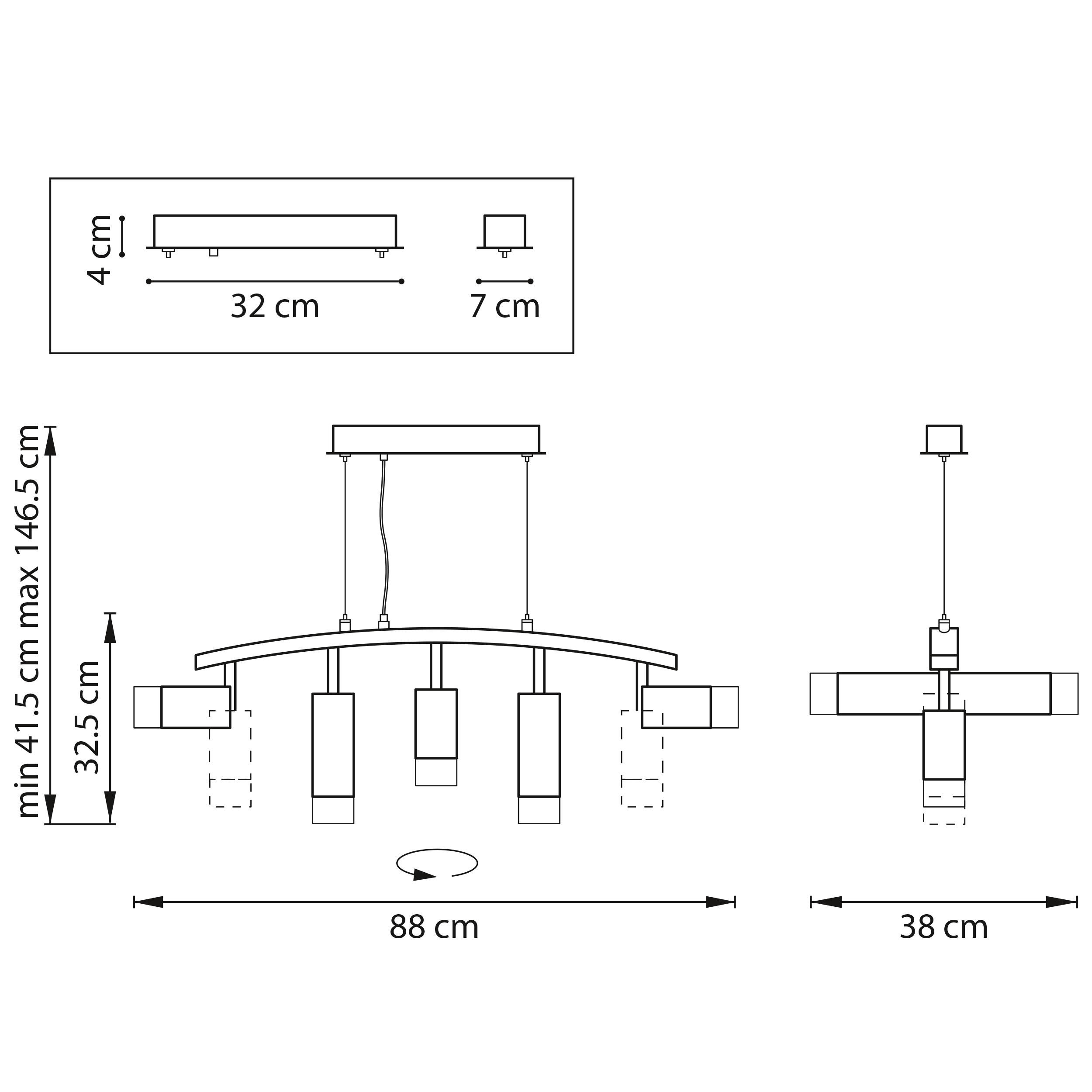Подвесной светильник Lightstar Rullo LR7353638621 (571735+214436-3+214486-2+202431-5)