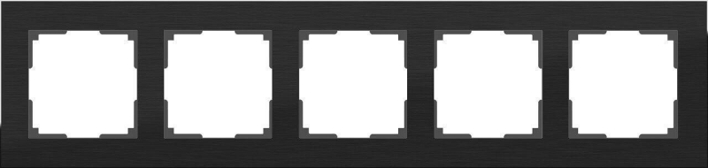 Рамка Werkel Aluminium на 5 постов алюминий черный WL11-Frame-05 4690389110481