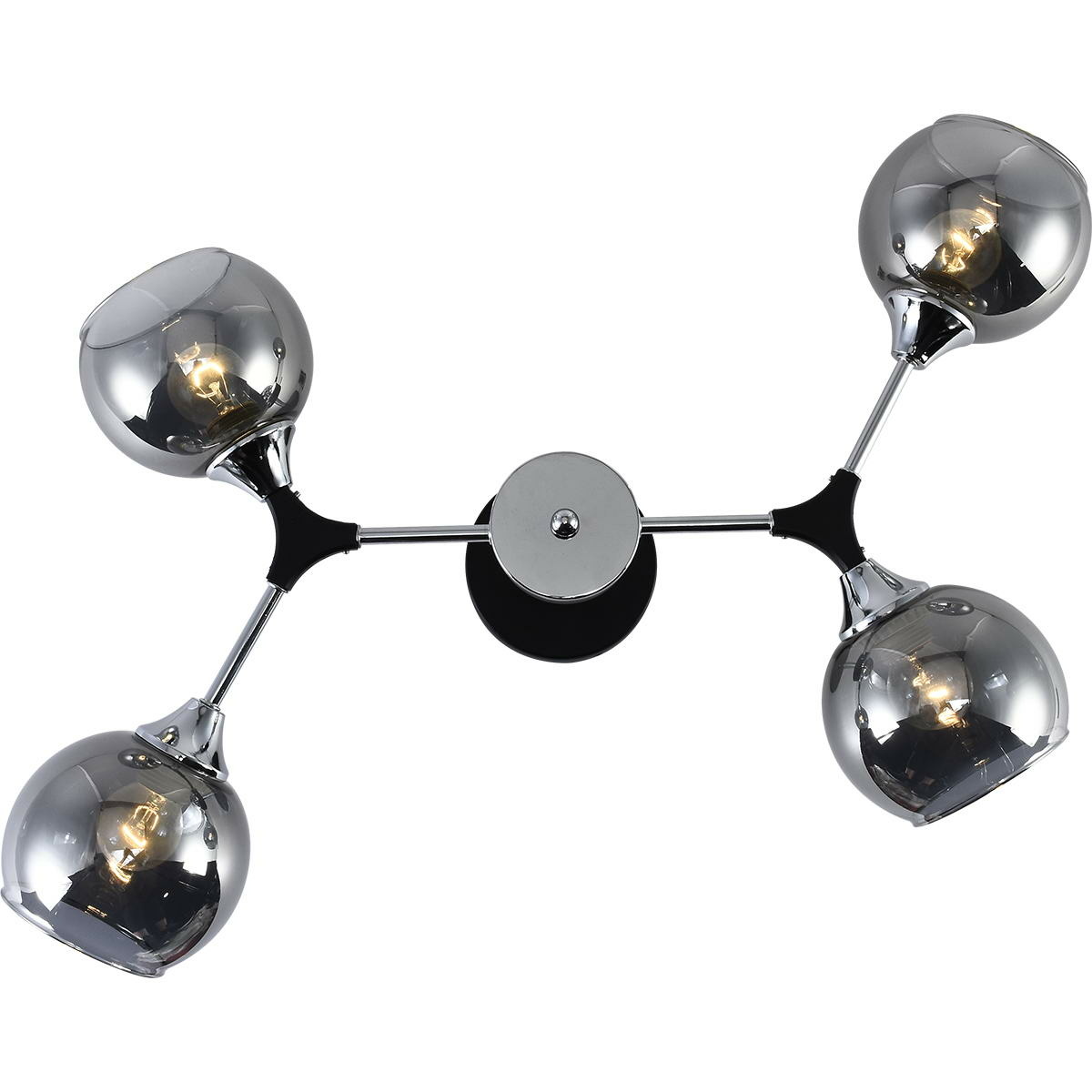 Люстра на штанге Reluce 01360-0.3-04 BK+CR