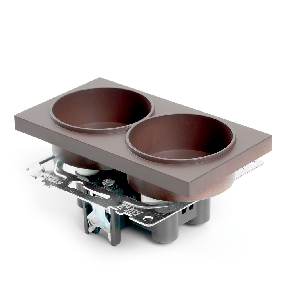 Розетка 2-местная с защитной шторкой Stekker Катрин GLS10-7113-04 49026