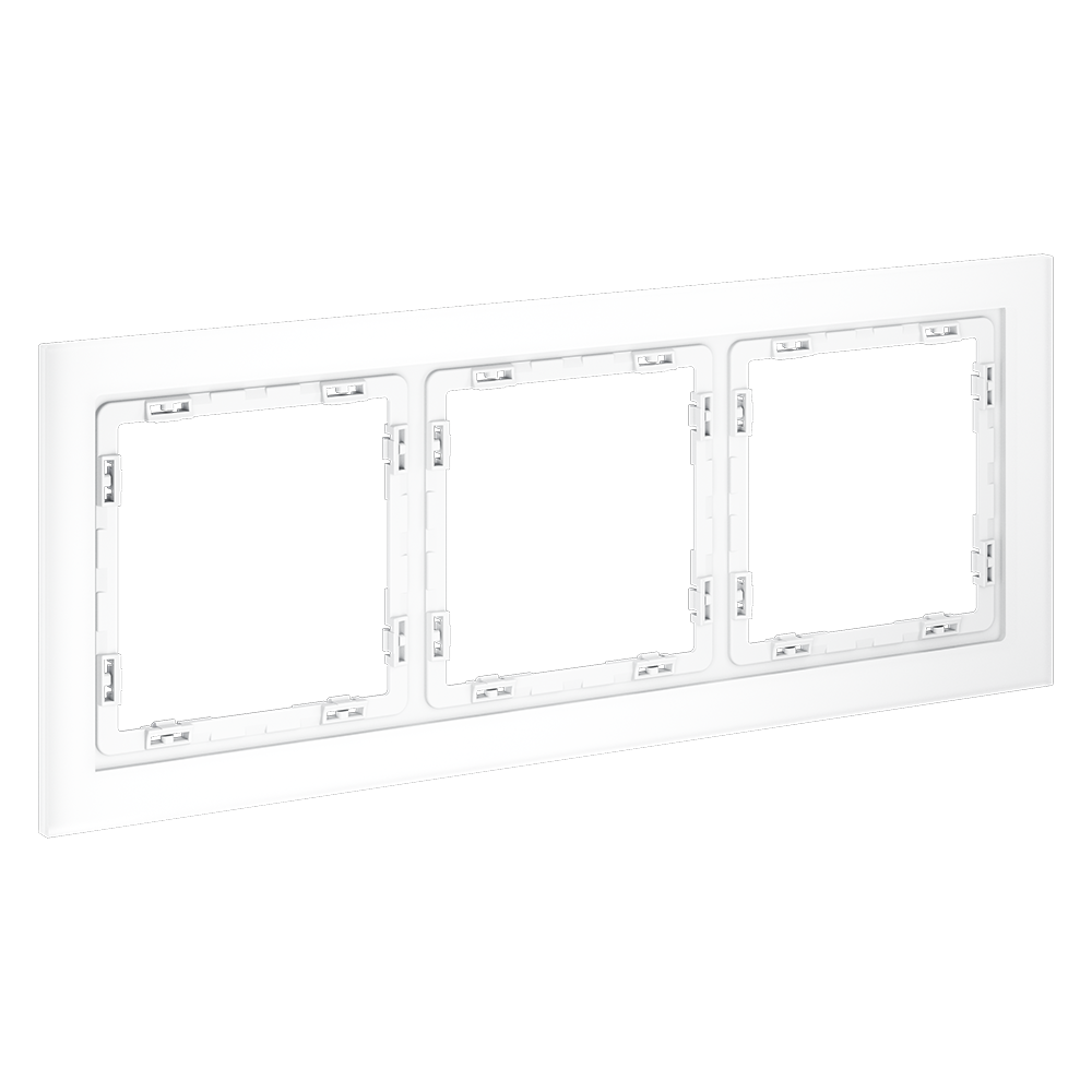 Рамка на 3 поста Voltum S70 VLS110302 (белый,матовый,стекло)