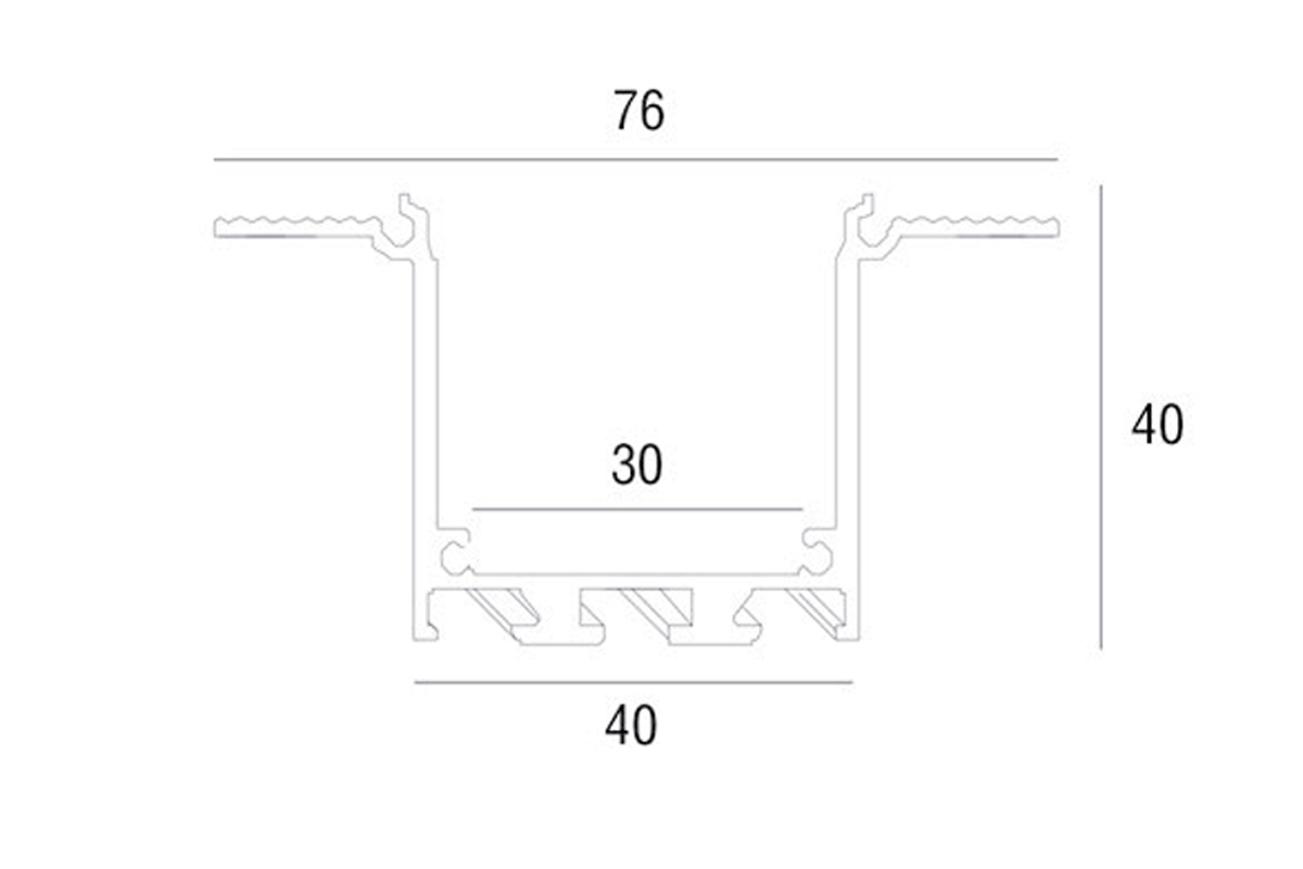 Встраиваемый алюминиевый профиль Donolux DL18519