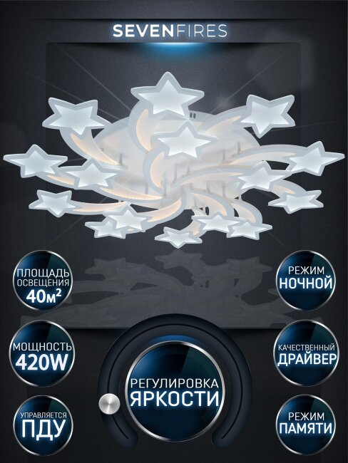 Потолочная люстра Seven Fires Martein SF5034/15C-WT