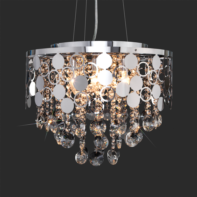 Подвесная люстра Eurosvet Lianna 10114/6 хром/прозрачный хрусталь Strotskis