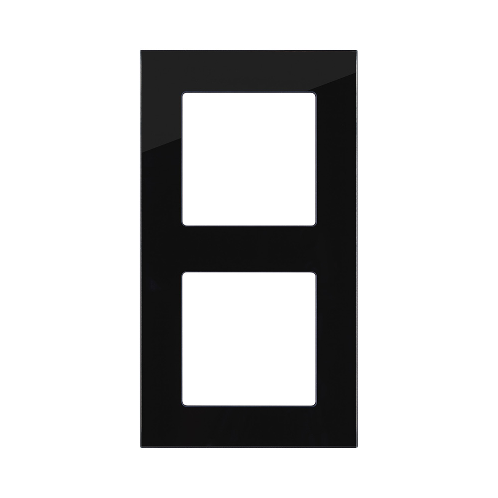 Рамка 2-постовая, стекло черный Kollinger Asthetik AS2BK