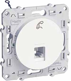 Розетка телефонная RJ12 Schneider Electric Odace S52R497