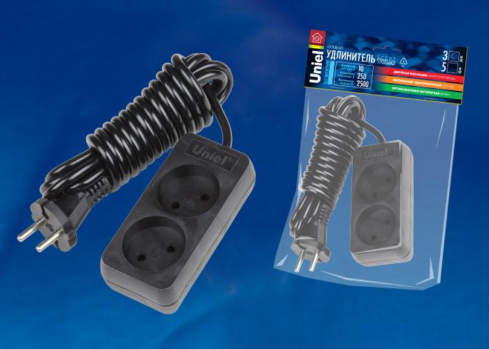 Удлинитель (UL-00003429) Uniel 1гн х 1,5м б/з Travel S-CT1-1,5U White/Green