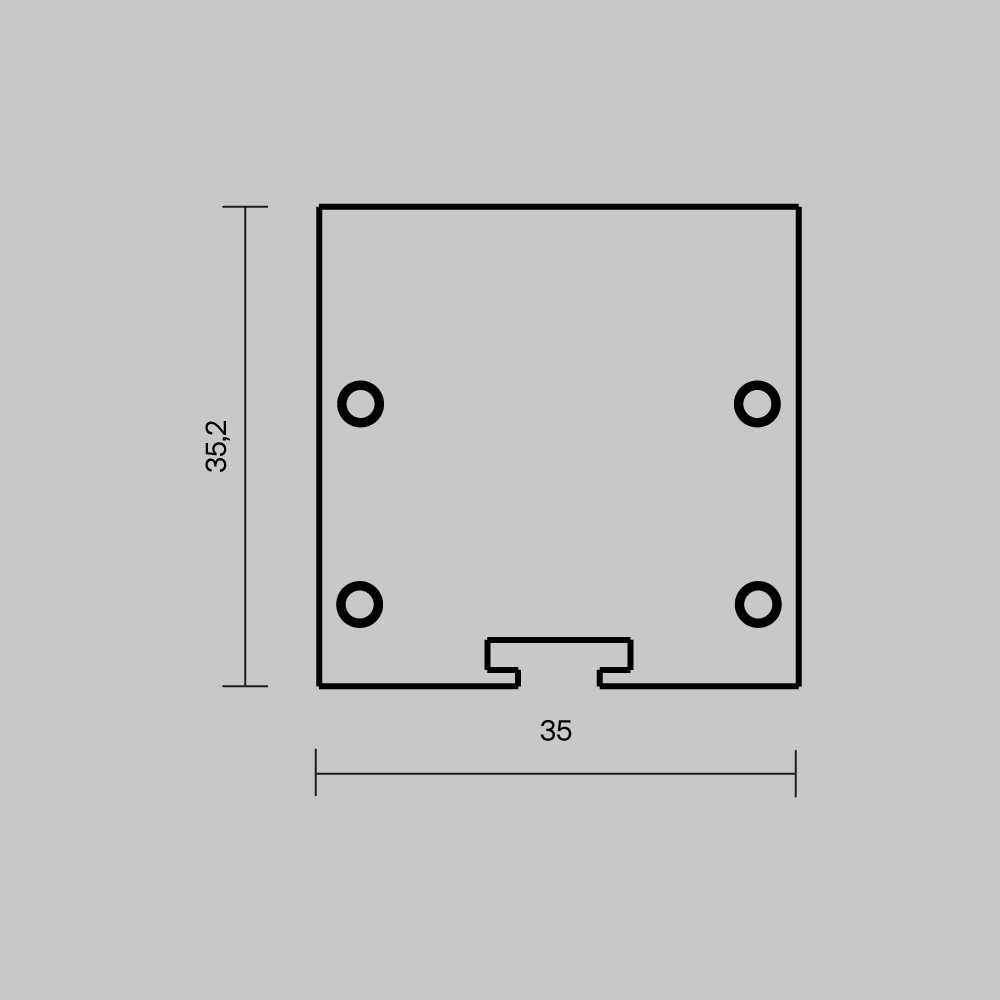 Комплект заглушек для профиля 35×35 2шт Maytoni Led Strip ALM-35-S-EC 642037