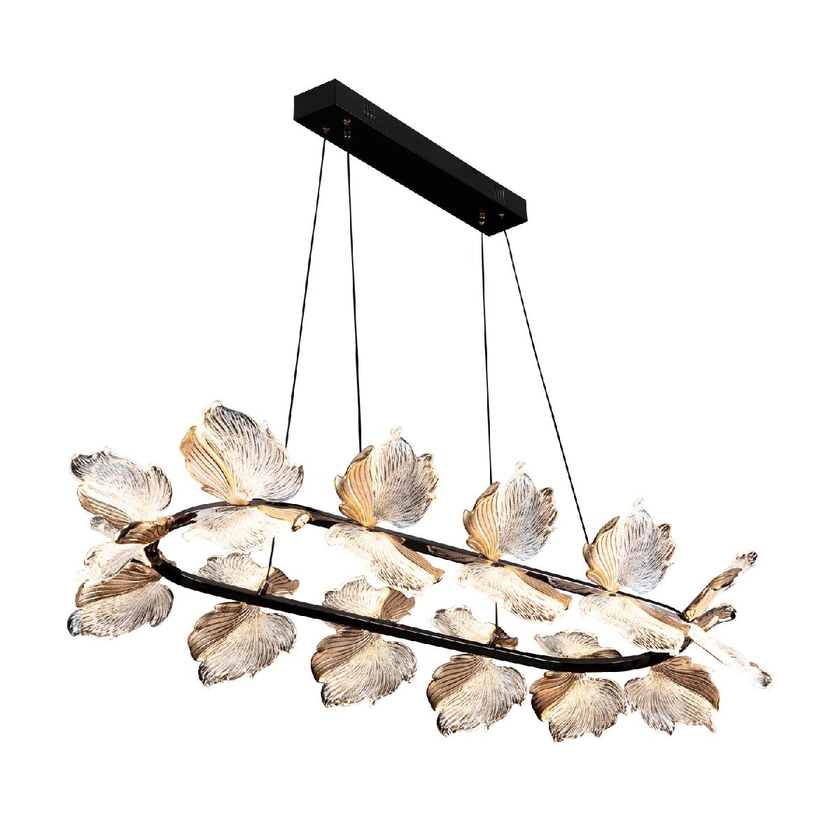Подвесная люстра флористика Modelux ML.2412.1050 BK