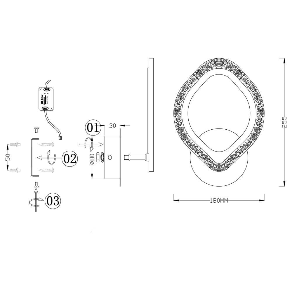 Бра Seven Fires Родди SF7046/1W-WT