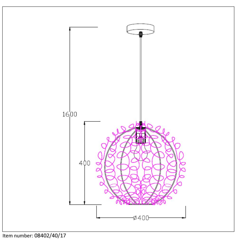 Подвесной светильник Lucide Noon 08402/40/17