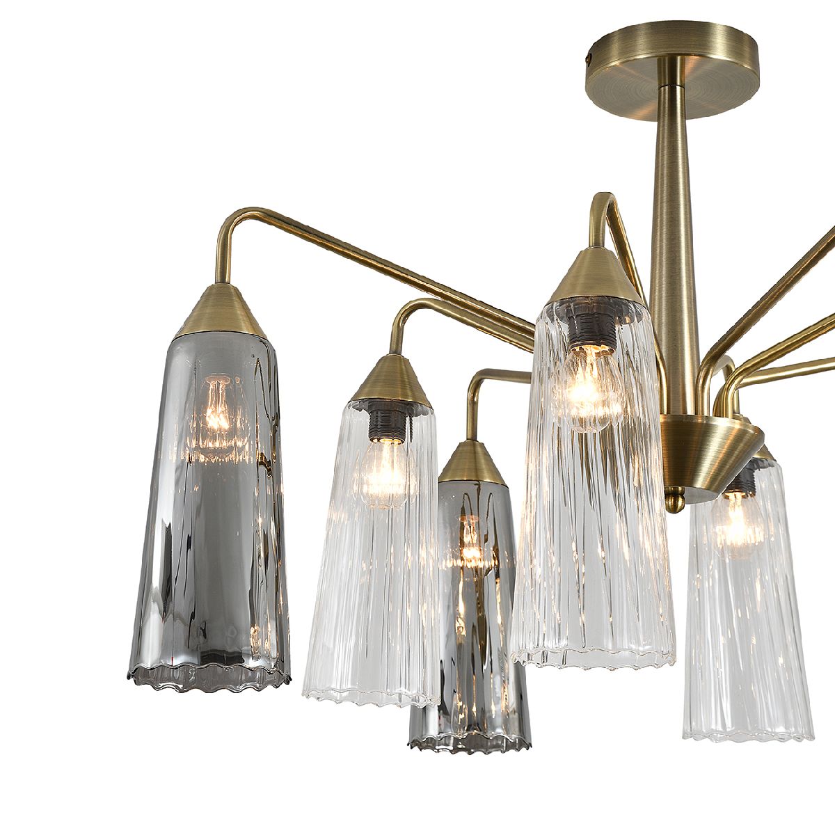 Люстра на штанге Indigo Campana 13028/8R Brass V000510