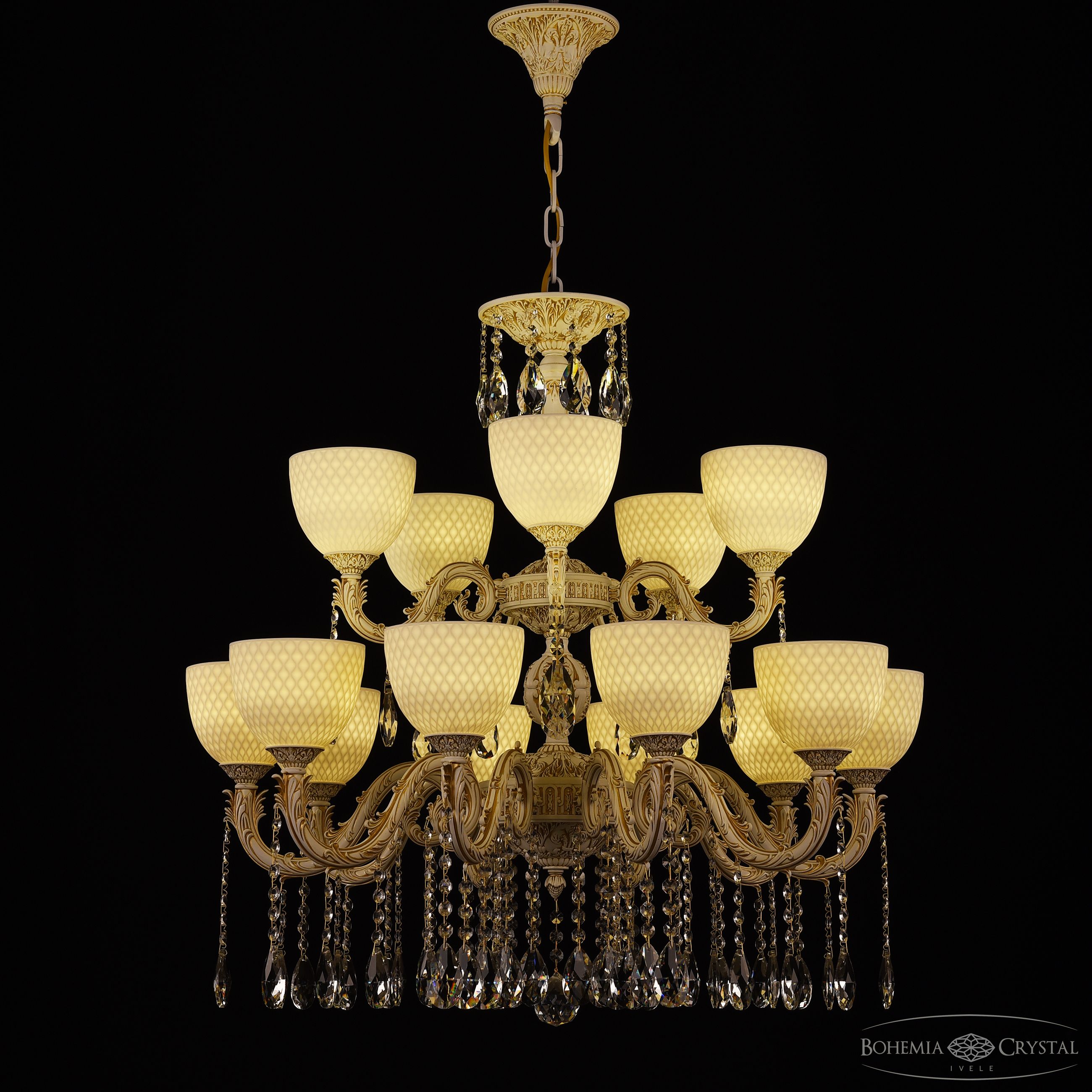 Подвесная люстра Bohemia Ivele Crystal AL79101/10+5/250/2D A WMG P1 U Wave