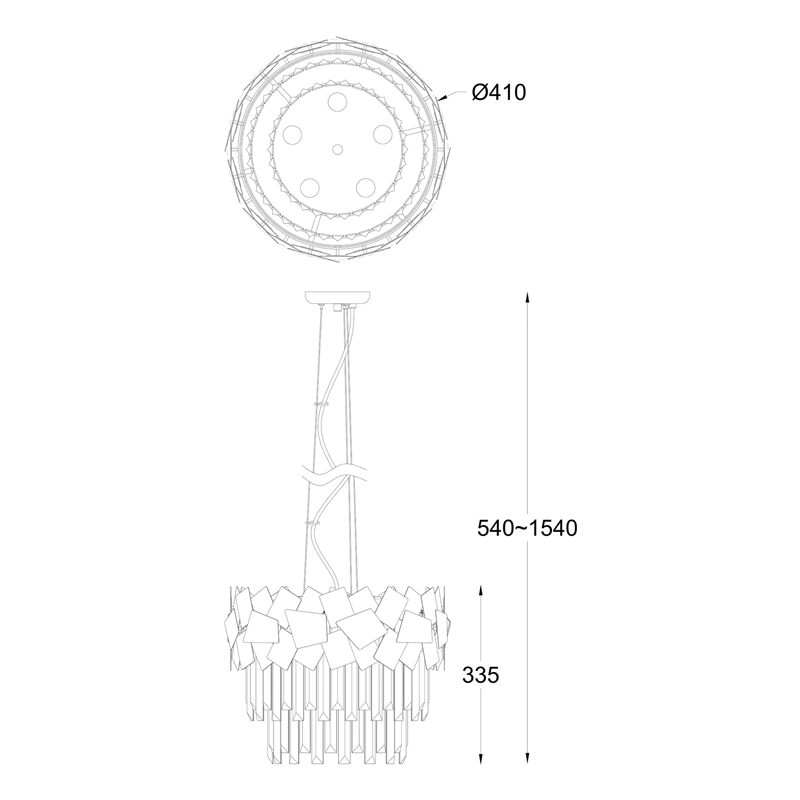 Подвесная люстра Zumaline Quasar P0506-05A-F4E3