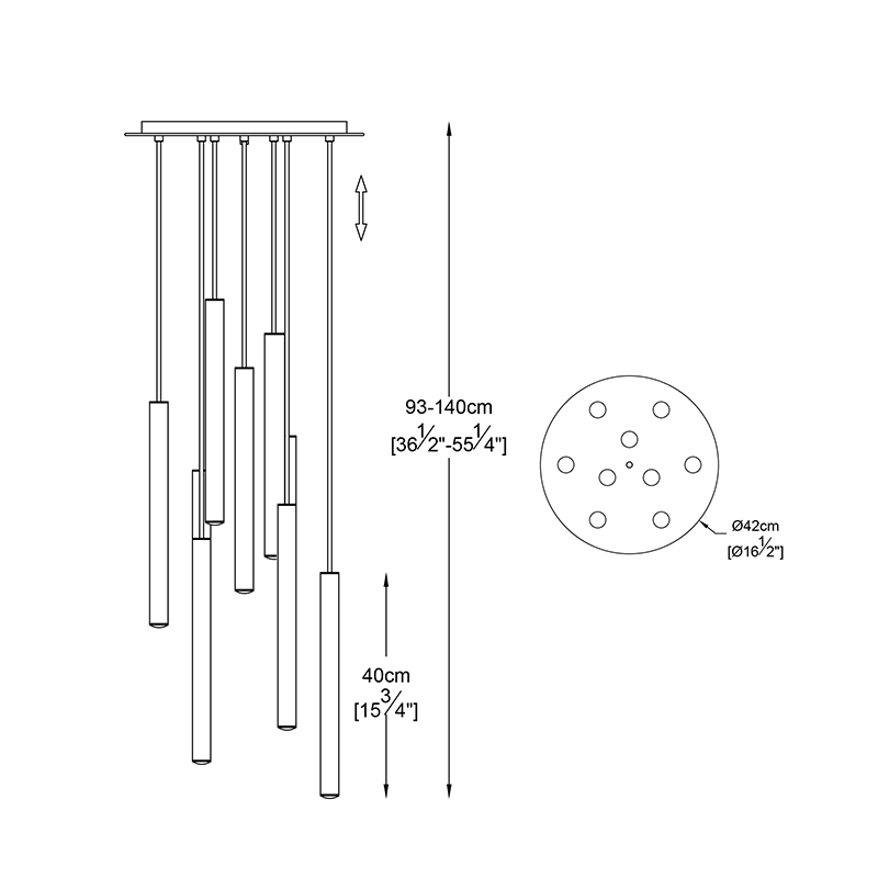 Подвесной светодиодный светильник Zumaline LOYA P0461-09C-B5F4