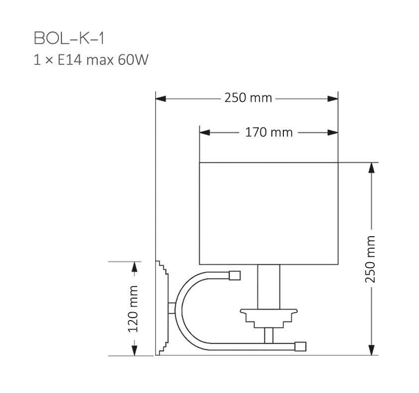 Бра Kutek Mood Bolt BOL-K-1 (N)