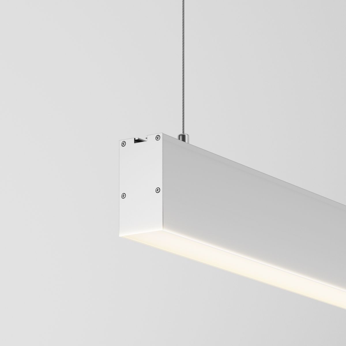 Линейный подвесной светильник Maytoni Technical 3000K 35x67 (Серебро, 1 м) LL312035